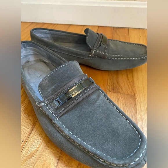 Calvin Klein Gray Suede Loafers - Picture 5 of 5